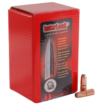Hornady InterLock Bullets 45 CAL .458 350GR Grain Round Nose -50