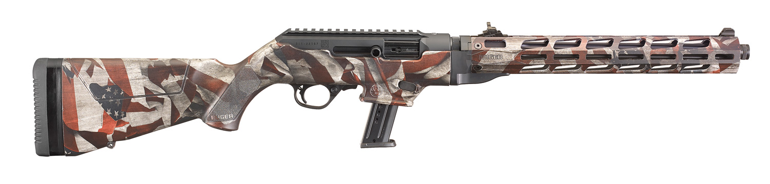 PC Carbine Takedown American Flag Type: Rifle: Semi-Auto Caliber: 9MM Finis...