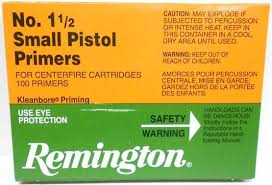 Remington 1 1/2 Small Pistol Primers  (out of stock, no backorder)