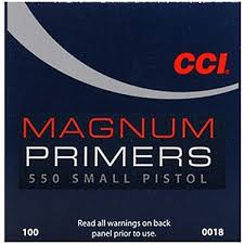 CCI Magnum Small Pistol Primers NO. 550 (out of stock, no backorder)