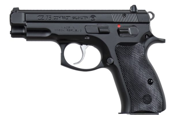 New CZ 75 Compact 3.9″ BLK Steel Frame 9mm pistol Stock# 32839