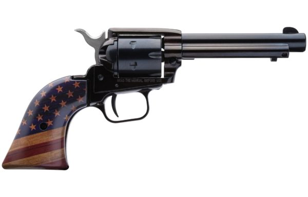Heritage Manufacturing Rough Rider Gold US Flag 4.75″ Revolver, 22 LR Stock# BACKORDER