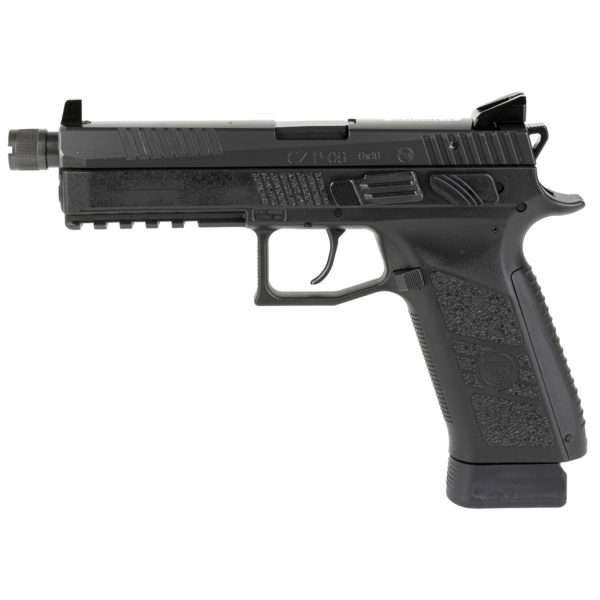 New CZ P-09 9mm semi-auto pistol suppressor sights w/ threaded barrel Stock# 35855, 35856